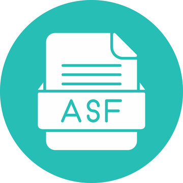 ASF File Format Vector Icon Design
