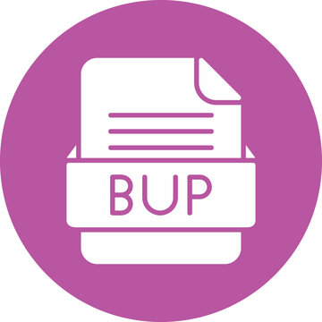 BUP File Format Vector Icon Design