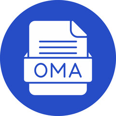 OMA File Format Vector Icon Design