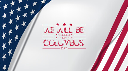 An American flag-themed background for Columbus Day, highlighting themes of exploration and national identity