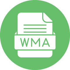 WMA File Format Vector Icon Design