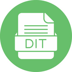 DIT File Format Vector Icon Design