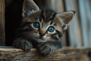 Obraz premium Adorable and Cute Kitten Background