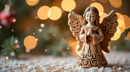 angel with christmas tree