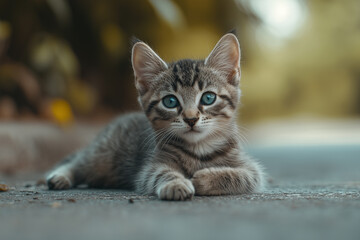 Obraz premium Adorable and Cute Kitten Background