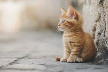 Fototapeta premium Adorable and Cute Kitten Background