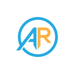 AR letter logo design, ar initial logo vector, ar logo for monogram and business