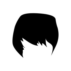 Vector symbol of cool short hairstyles for women