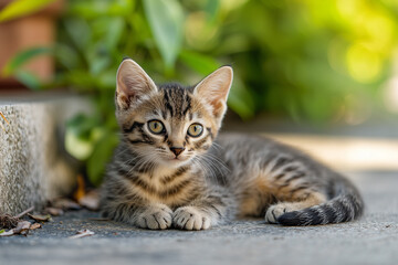 Fototapeta premium Adorable and Cute Kitten Background