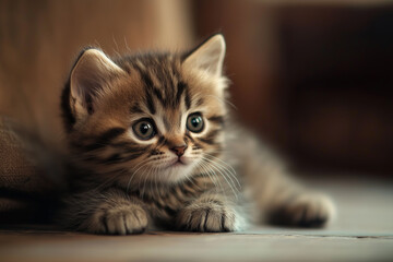 Fototapeta premium Adorable and Cute Kitten Background