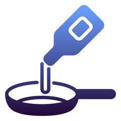 Oil icon, gradient icon style