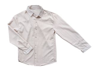 Men's classic shirt with long sleeve isolated on transparent background. PNG File