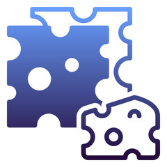 Cheese icon, gradient icon style