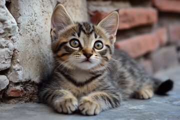 Fototapeta premium Adorable and Cute Kitten Background