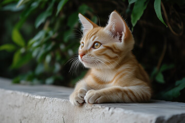 Obraz premium Adorable and Cute Kitten Background