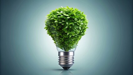 This innovative lightbulb, made from green leaves, emphasizes energy efficiency and the importance of renewable