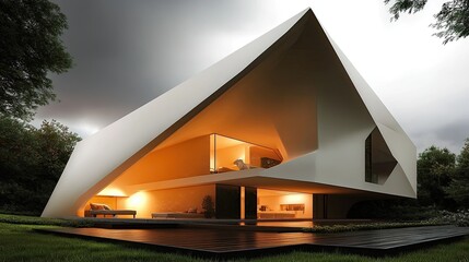 Modern Architectural Design with Unique Angles