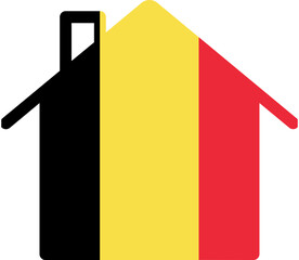 Home Shape Of Icon Belgium Flag