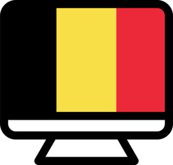 Belgium flag icon on Monitor