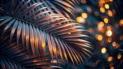 Transform your creative projects with this elegant dark palm leaves mockup, designed for branding in a chic aesthetic