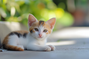 Fototapeta premium Adorable and Cute Kitten Background