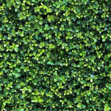 Dense wall of tiny leaves, arranged to create a seamless surface, vibrant greens and intricate textures, perfect for tranquil designs.