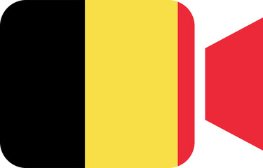 Naklejka premium Belgium flag on Video Call