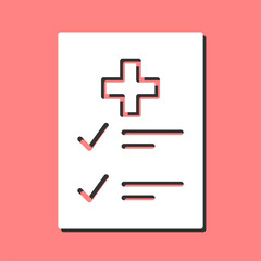 Obraz premium Medical Examination List Vector Icon