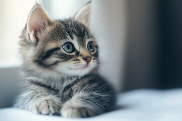 Fototapeta premium Adorable and Cute Kitten Background