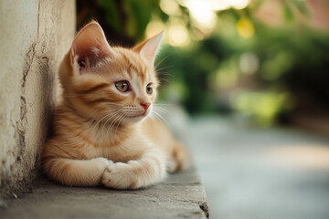 Obraz premium Adorable and Cute Kitten Background