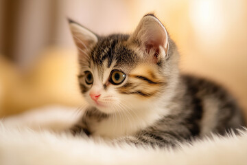 Naklejka premium Adorable and Cute Kitten Background