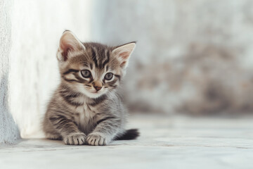 Obraz premium Adorable and Cute Kitten Background