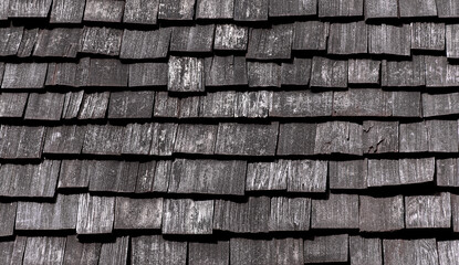 Texture old black wooden pattern wall background