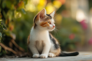 Obraz premium Adorable and Cute Kitten Background
