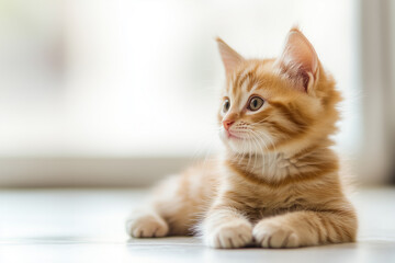 Obraz premium Adorable and Cute Kitten Background
