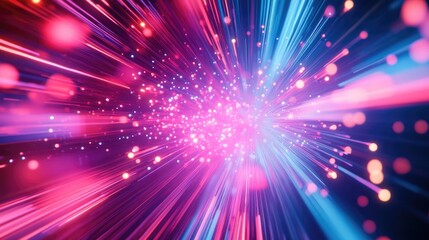 Naklejka premium Colorful Explosion on Black Background