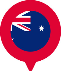 AUSTRALIA Flag On Pin Icon
