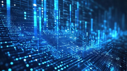 Abstract technology background featuring glowing blue lines and particles, representing data flow and digital innovation.