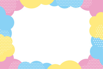 パステルカラーのもくもくフレーム