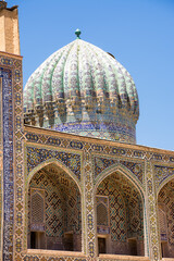 Entrances to the upper cells of the madrasa in the Registan of Samarkand