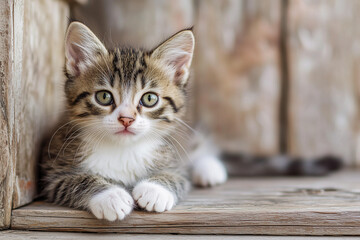 Obraz premium Adorable and Cute Kitten Background
