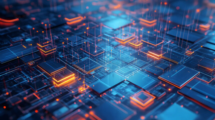 technology background with high tech digital data, technology background, future technology concept,