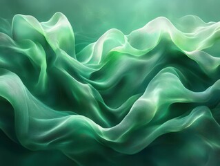Obraz premium abstract wallpaper illustration of organic green lines flowing and intertwining creating a soothing backdrop that evokes feelings of harmony and natures essence in modern design
