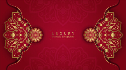 Luxury background with golden mandala ornament