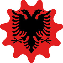 ALBANIA Flag Smooth Sides Icon