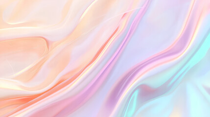 Colorful, flowing fabric with a pink and blue stripe