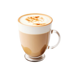 Obraz premium Morning Cup of Coffee with Creamy Milk for Cafe Vibes