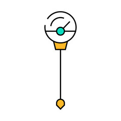 soil thermometer compost line icon vector. soil thermometer compost sign. isolated symbol illustration