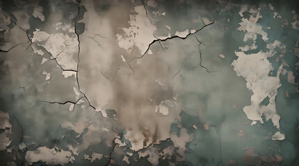 Textured grunge concrete wall for vintage background. damaged surface wall, cracks, chipped paint, Wall texture for background.