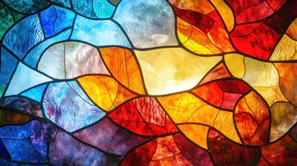 Stained Glass Window Close Up
